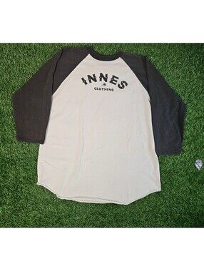 Vtg 90s Innes Clothing Raglan Sleeve 3/4 Sleeve Baseball Tee Shirt Size Large